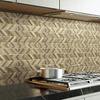 Ouro papel de parede metrô borda reta tijolo vidro cozinha backsplash cristal mosaico telhas para venda fornecedor mosaico vidro