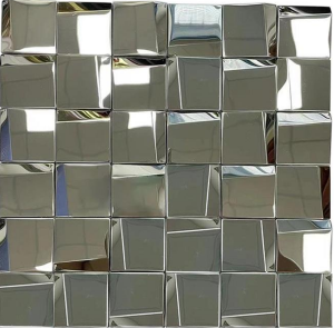 Abstrato decoração de casa cor prata mosaico telha cozinha backsplash sala facetas chanfrado diamante espelho mosaico vidro