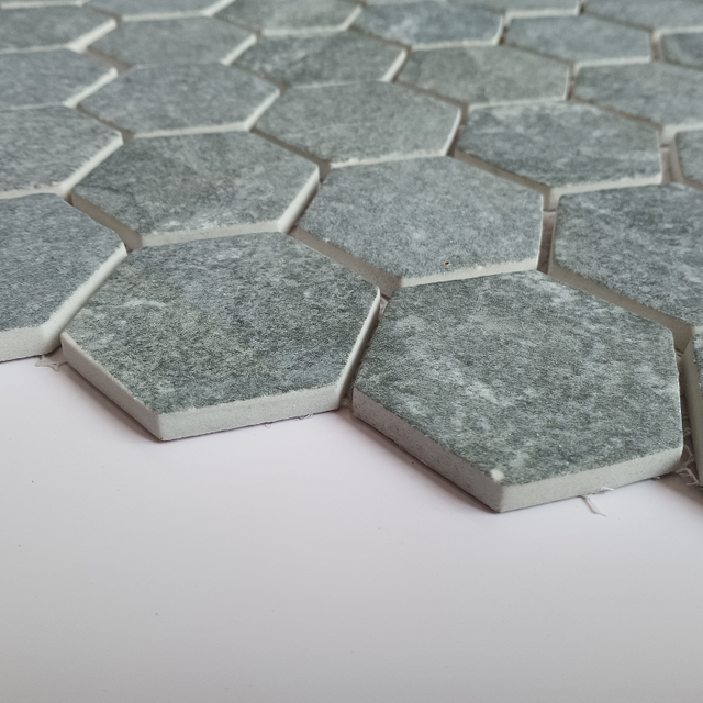 Hexágono de vidro cor diferente telha cozinha parede banheiro backsplash telhas de mosaico de vidro sólido