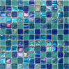 Azulejos de mosaico de vidro iridescente de cristal azul, azulejos de banheiro, vidro de mosaico de piscina